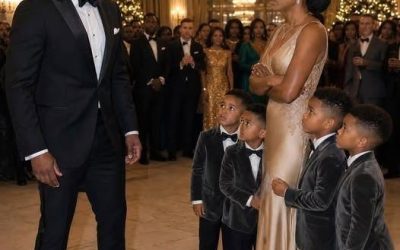 A Billionaire CEO Walked Into A Winter Party Alone—But Froze When His Ex-Wife Appeared With Four Identical Boys… What She Said Made Him Realize Something Had Been Hidden For Years—And The Entire Room Went Silent