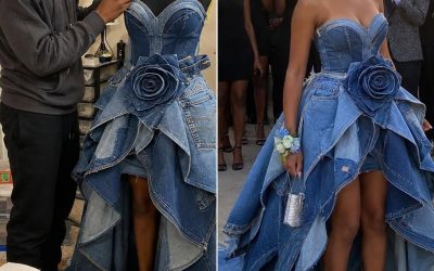 My Stepmom Laughed at the Prom Dress My Brother Sewed From Our Late Mom’s Jeans — By the End of the Night, the Whole School Knew the Truth
