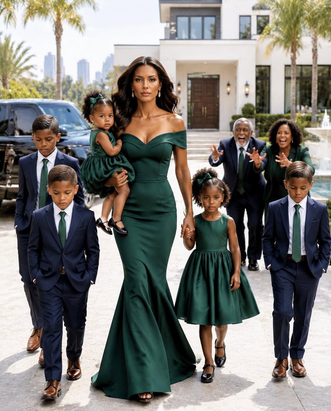My father-in-law threw me and my six children out into the pouring rain, shouting, “Only real bl00d belongs in this house.” But the moment I mentioned the name on the deed, his expression changed and every person watching suddenly stopped laughing.