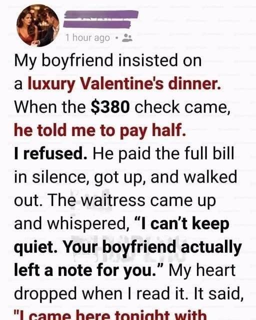 Cruel Valentine Dinner Test Reveals Why A Seven Year Romance Failed 1