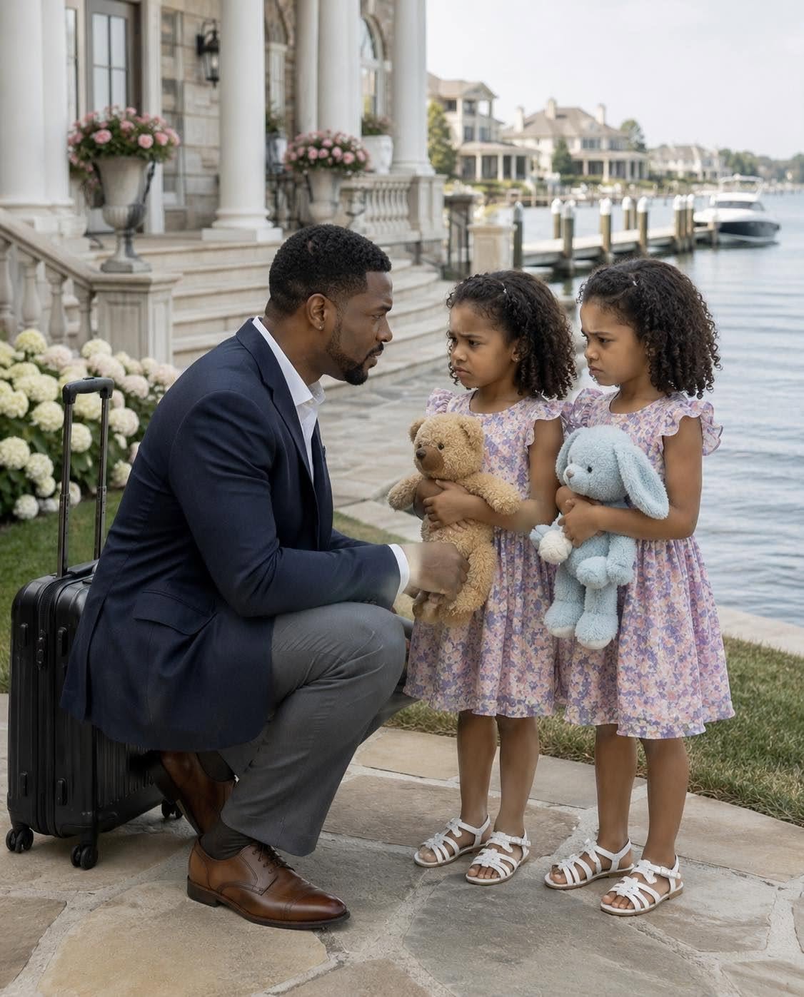 The millionaire returned to the estate where he buried his wife and found two barefoot girls saying they bore his last name