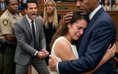 At my divorce hearing, the judge ruled that I would walk away with nothing. My husband wrapped his arm around his mistress, wearing the smug smile of a man who thought he had already won. “Let’s see how you and that baby survive without me,” he sneered. I lowered my head and swallowed the humiliation—until the courtroom doors burst open. A billionaire stepped inside, eyes locked on me. “Without you. My daughter and my grandchild will live like royalty.” In one second, my husband’s smile disappeared.