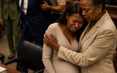 At my divorce hearing, I was eight months pregnant when the judge ruled that I would walk away with nothing. My husband smirked, convinced he had won. “Let’s see how you and that baby survive without me,” he sneered. I fought back tears and prepared to leave—until the courtroom doors flew open. A billionaire woman stepped inside and said, “My daughter will live far better without you.” What happened next changed everything.