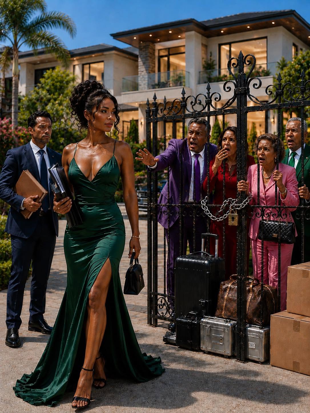 Minutes After The Divorce, My Ex’s Mother Arrived With Moving Trucks And Said, “Open The Gate, This House Is Ours Now”—But The Empty Mansion, The Locked Gate, And My Lawyer Wiped The Smile Off Her Face
