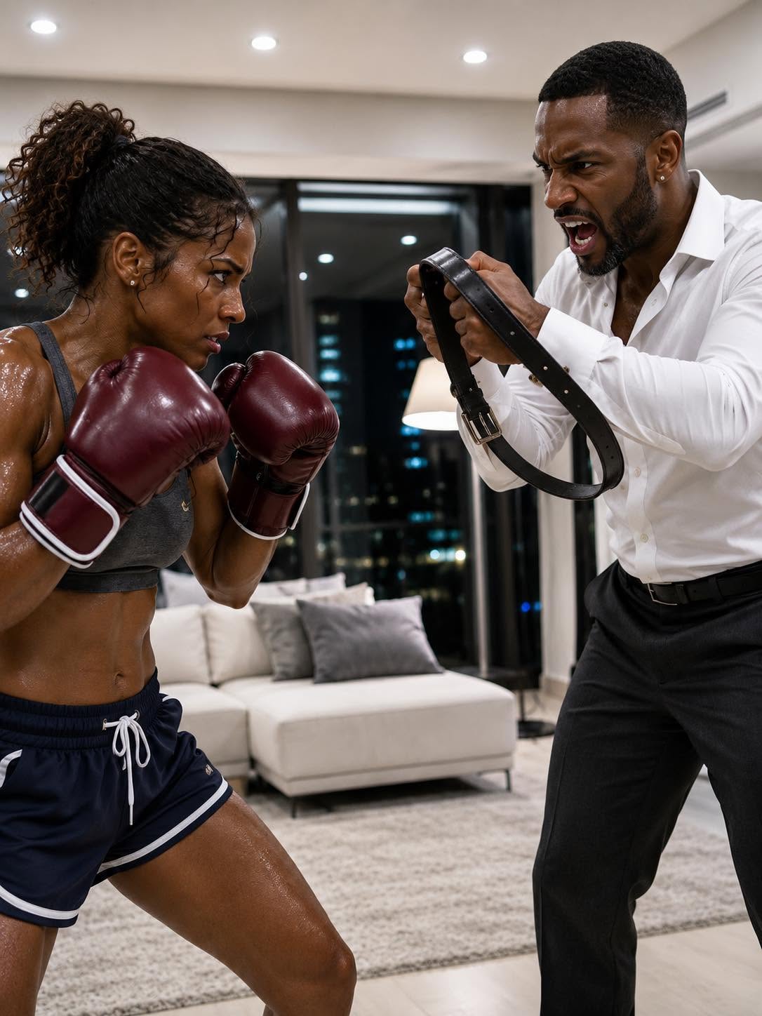 Right after our honeymoon ended, my husband took off his belt, wanting to teach me “the rules of being a wife.” I calmly took off my outer shirt, put on my boxing clothes and gloves: “Perfect timing. I need a training partner!”