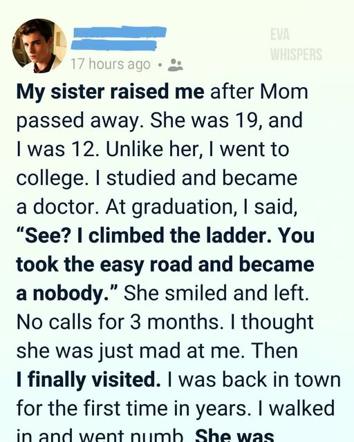 My Sister Raised Me. I Called Her a Nobody. Then I Learned the Truth That Changed Everything