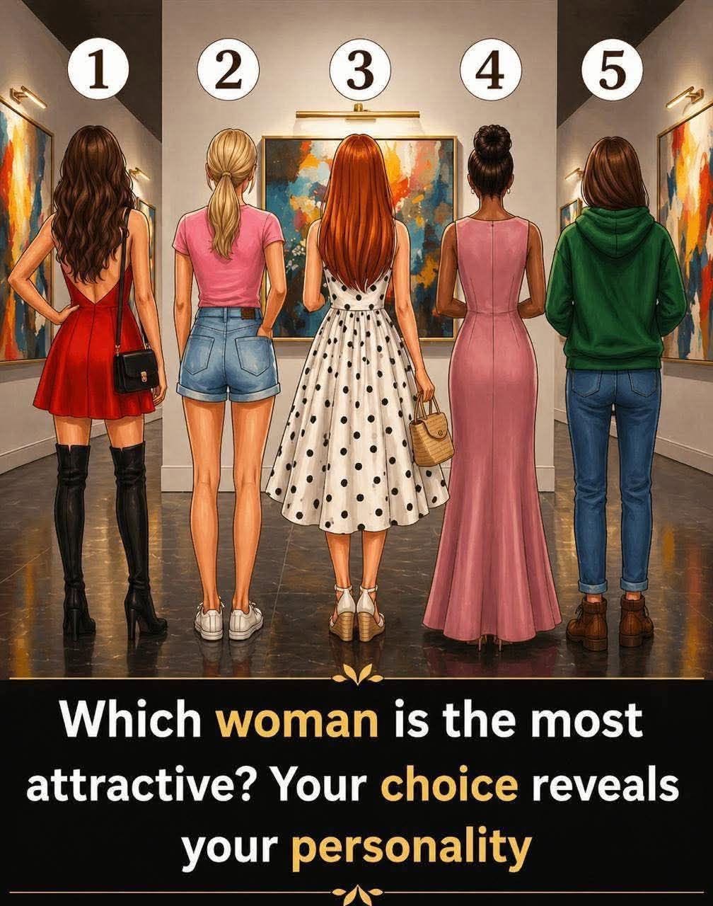 The woman you find most attractive could say something unexpected about your personality
