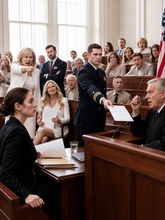 To hand my father’s entire inheritance over to my sister, my own mother sued me. She declared before the jury, “This child has never served a single day in uniform!” As the entire hometown glared at me in pure disgust, I remained completely unfazed and silent. The turning point came when my JAG lawyer submitted a white envelope straight from the Pentagon. The judge’s face paled as he took off his glasses. “Classified documents?! All rise!”