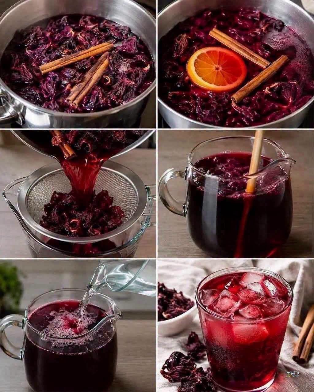 Mixture of hibiscus flower, bay leaf and cinnamon