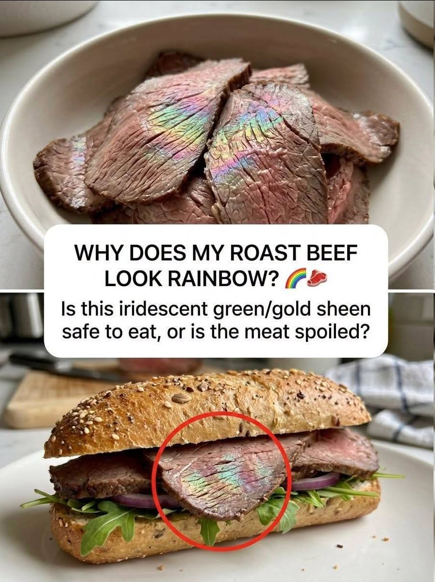 Why Does Deli Meat Sometimes Have a Rainbow Shine …The Surprising Science Behind It Check in comment 👇