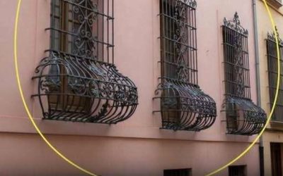 If you see window grills with a curve at the bottom here’s what it means