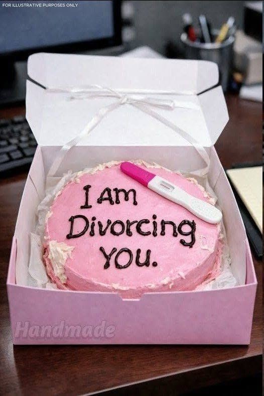 My husband sent me a cake to announce our divorce… What he learned brought him to tears. I was having a normal day at work when a delivery of cake arrived from the bakery where my husband worked. At first, I thought it was a pleasant surprise, so I called my colleagues to share it. The moment I opened the box, the room fell silent. Emblazoned in uneven chocolate frosting was the inscription: “I am divorcing you.” A positive pregnancy test lay on the frosting. Everyone knew my husband was a baker, and they also knew he couldn’t have children. My ears burned with humiliation as my colleagues awkwardly walked away, one by one. I stood there, staring at the same positive test I’d thrown into the trash at home that morning, completely paralyzed and unsure what to do. When I got home, my husband was already there, pacing back and forth, furious. “Tell me this test isn’t yours!” he demanded, without even greeting me. I shook my head. “It’s mine. Listen, you have every right to leave, but there’s one thing you need to know.” Continued in first comment