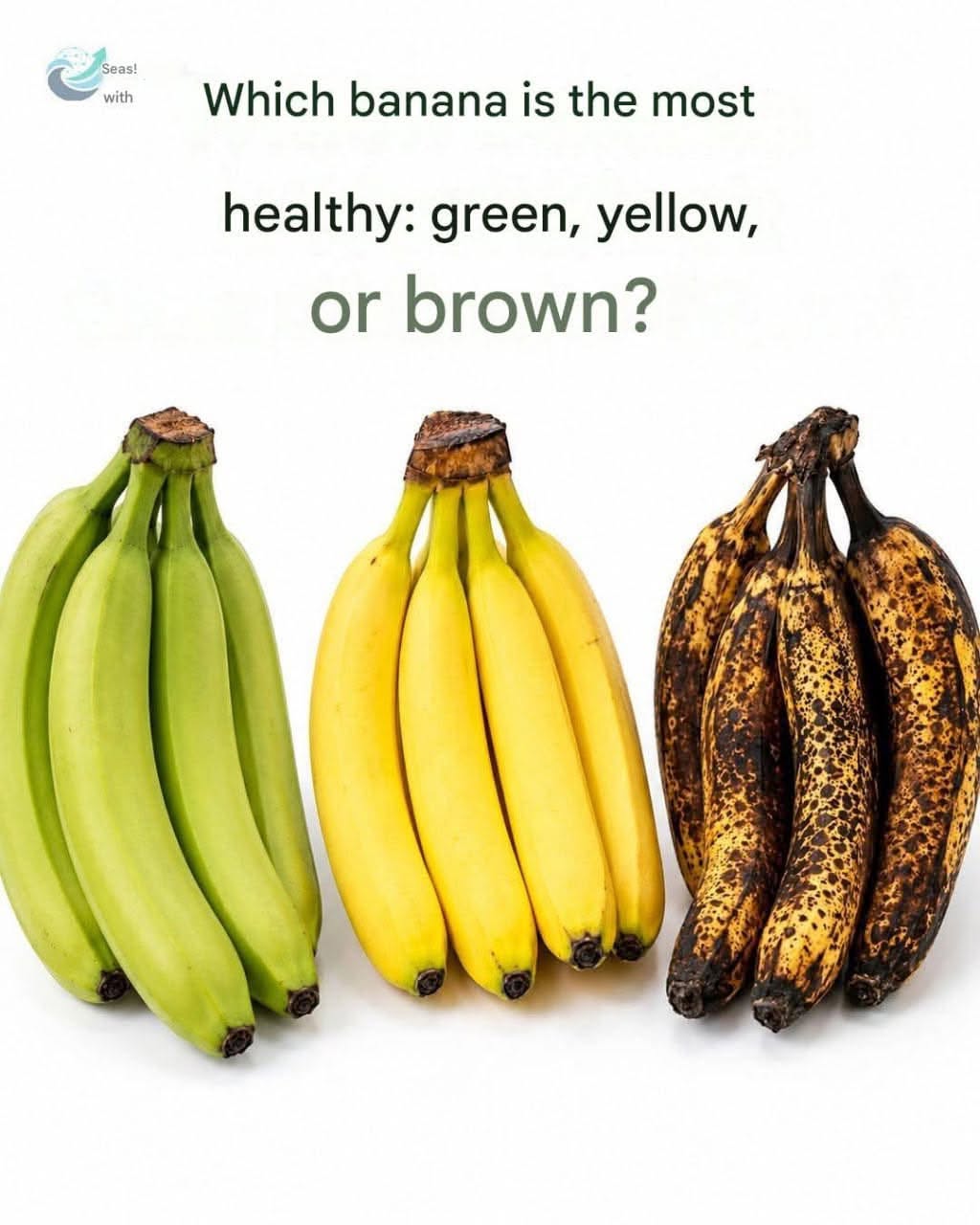 Which banana is the healthiest: green, yellow, or brown?