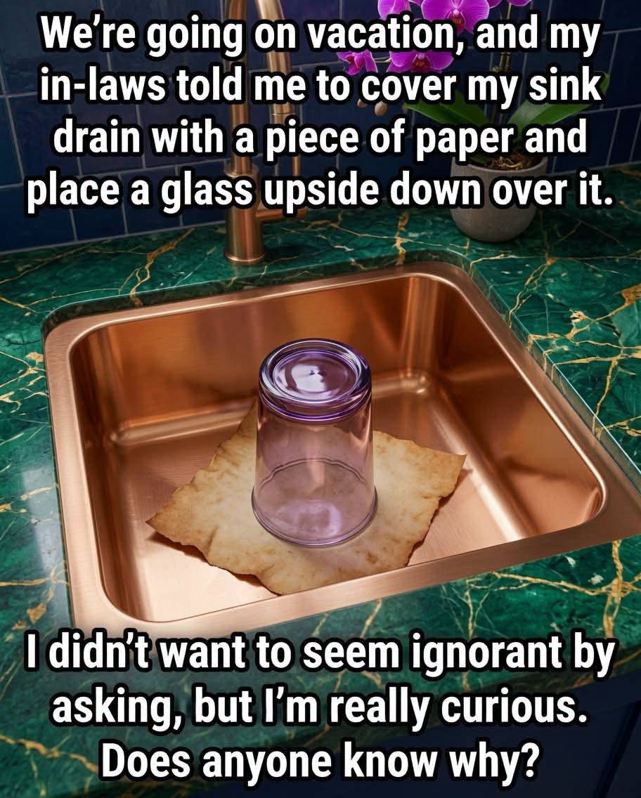 The Forgotten Pre-Vacation Ritual: The Truth About the “Upside-Down Glass” Sink Hack (And How to Truly Protect Your Home’s Peace)