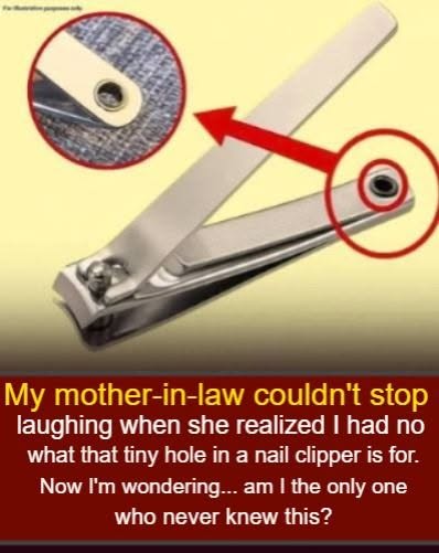 What is the small round hole on a nail clipper for?