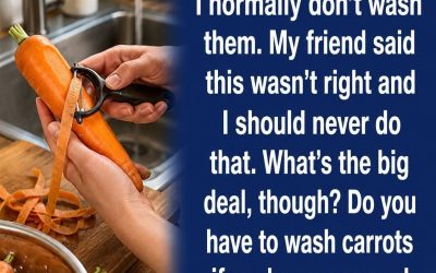 Since I peel carrots, I normally don’t wash them. My friend said this wasn’t right and I should never do that. What’s the big deal, though? Do you have to wash carrots if you’re gonna peel them?