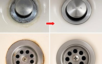 How to remove the dark circle around the faucets