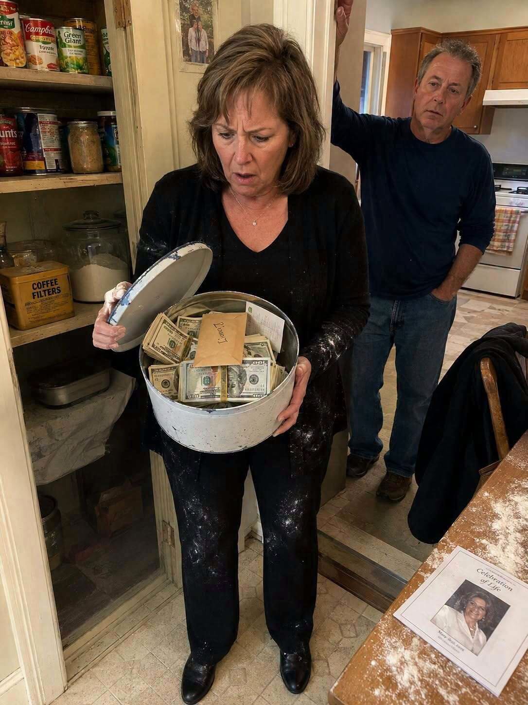 I Found a Hidden Fortune in Mama’s Old Flour Tin — But the Note Beneath It Changed Everything