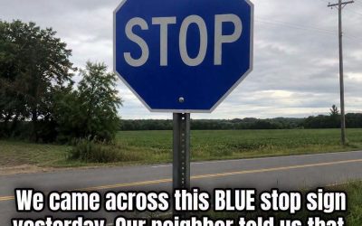 What Does a Blue Stop Sign Mean? Here’s What You Should Know